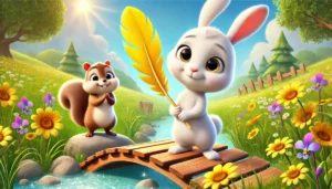 The Brave Little Rabbit and the Magical Feather